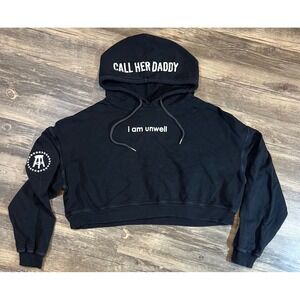 Y2K Barstool Chicks Call Her Daddy "I Am Unwell" Cropped Hoodie – Size L